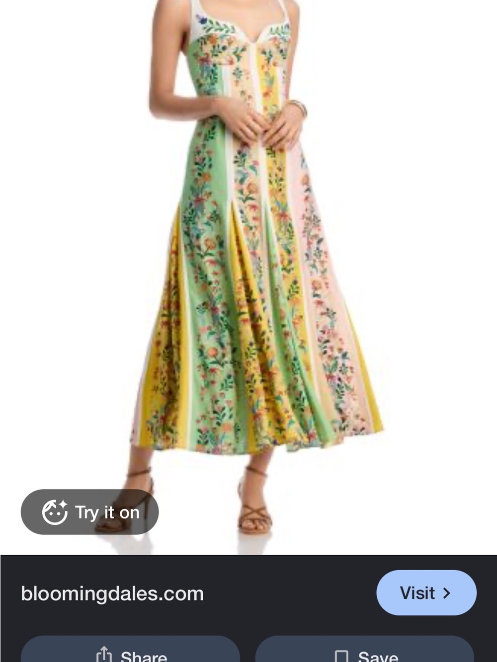 FARM Rio Pastel Floral Panel Maxi Skirt in Yellow, Mint & Pink